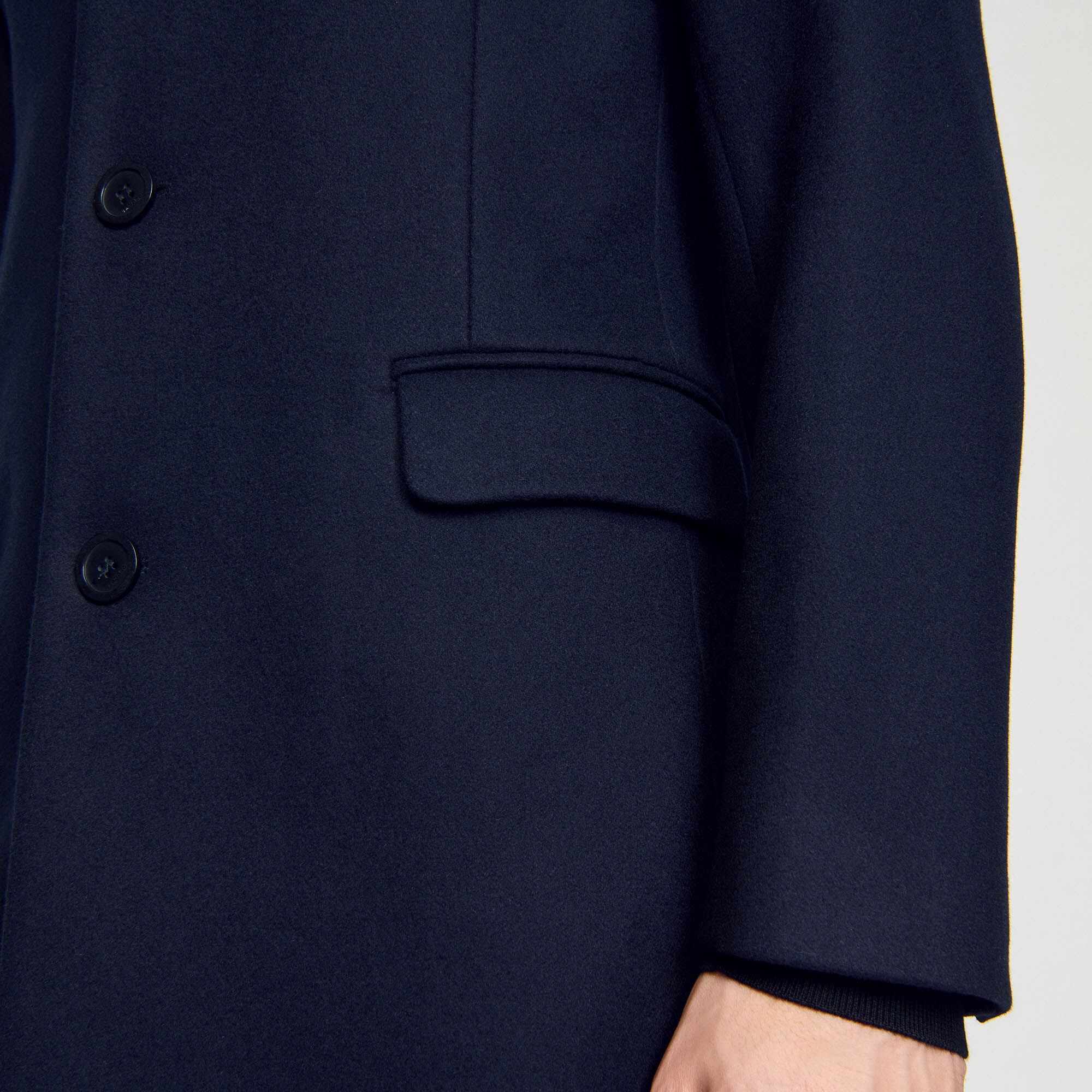 Manteau en laine et cachemire