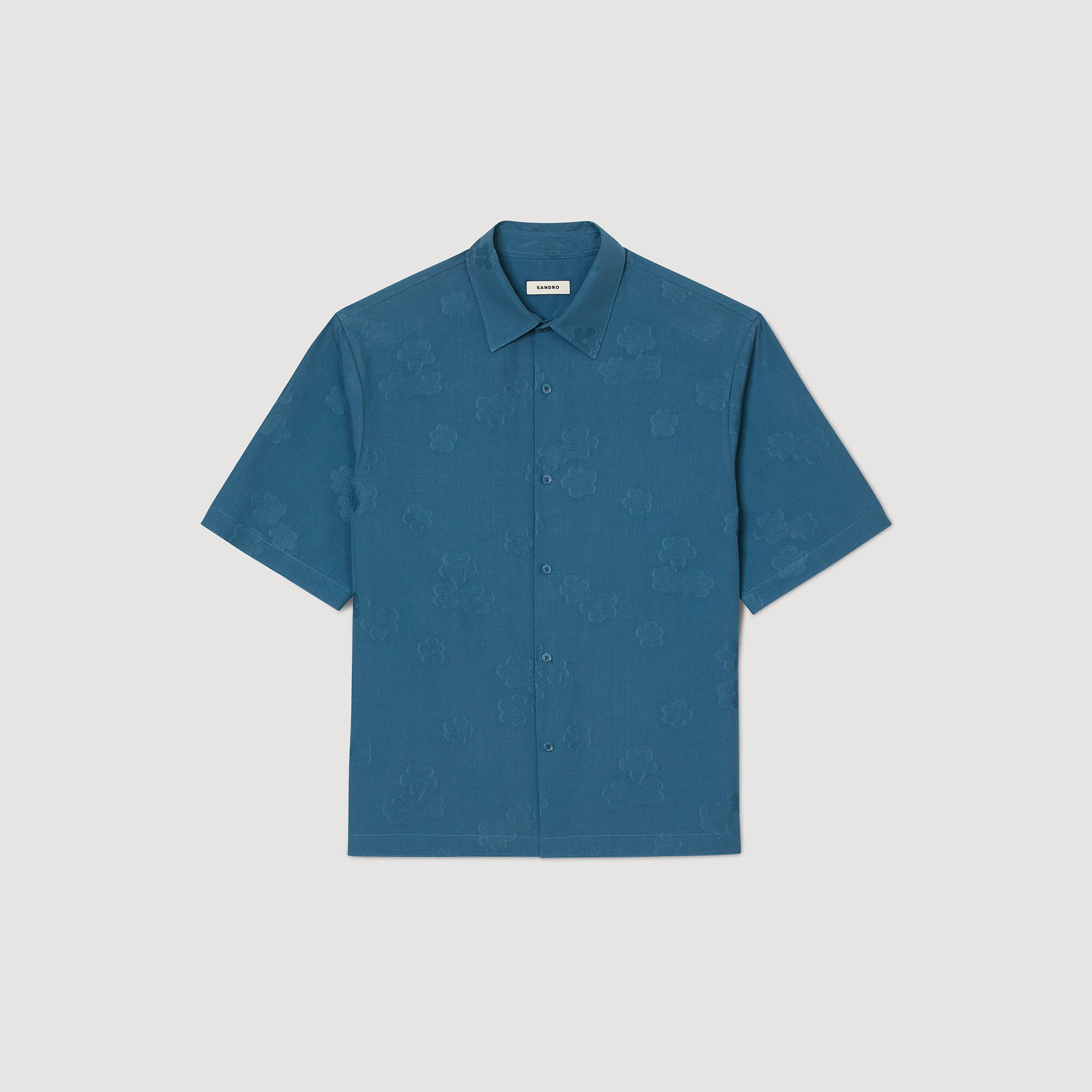 Chemise oversize jacquard fleurs - Homme | Sandro Paris