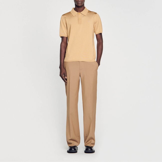 Polo en maille à manches courtes