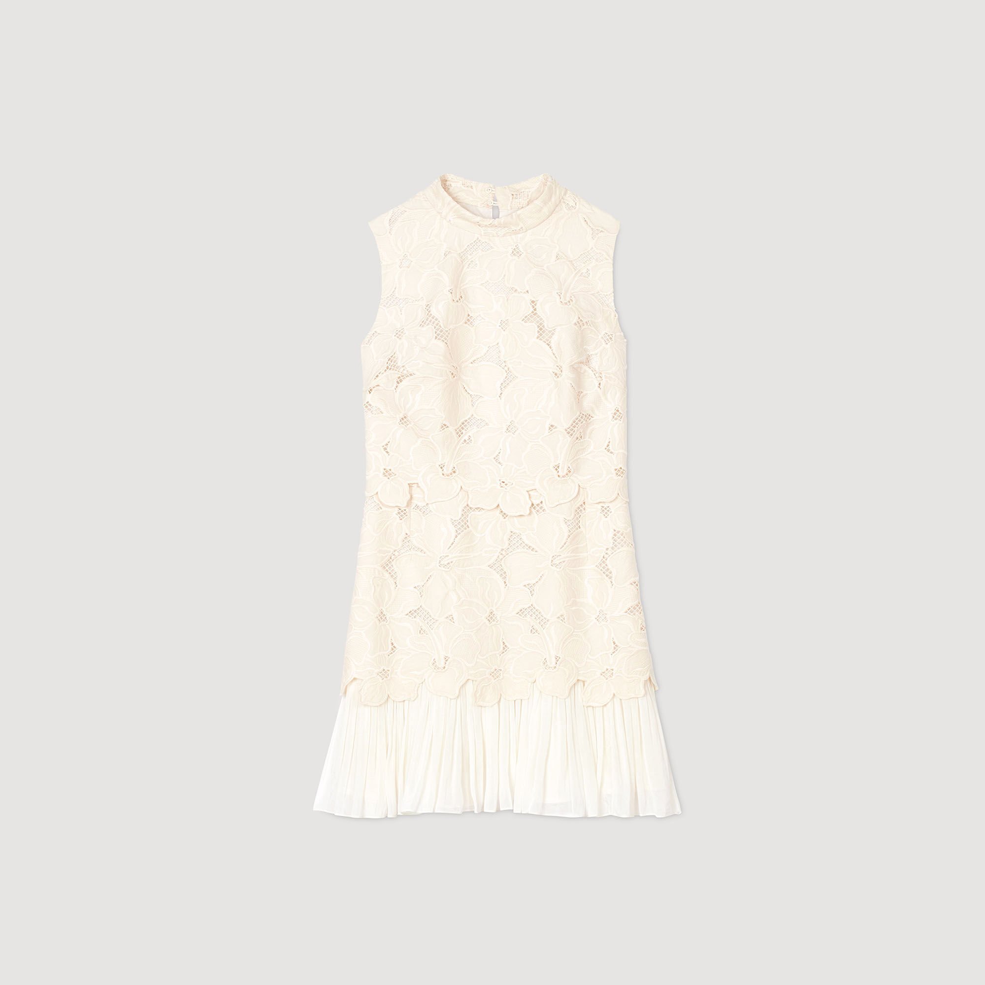 Robe courte en guipure 