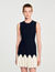Robe courte en maille bicolore