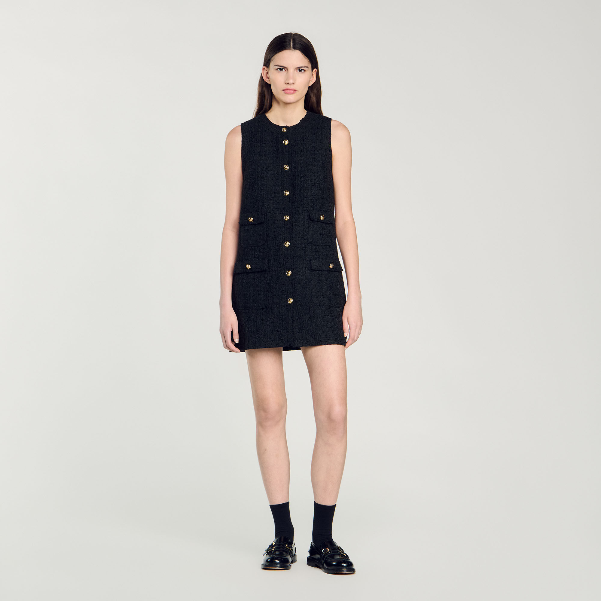 Robe courte en tweed