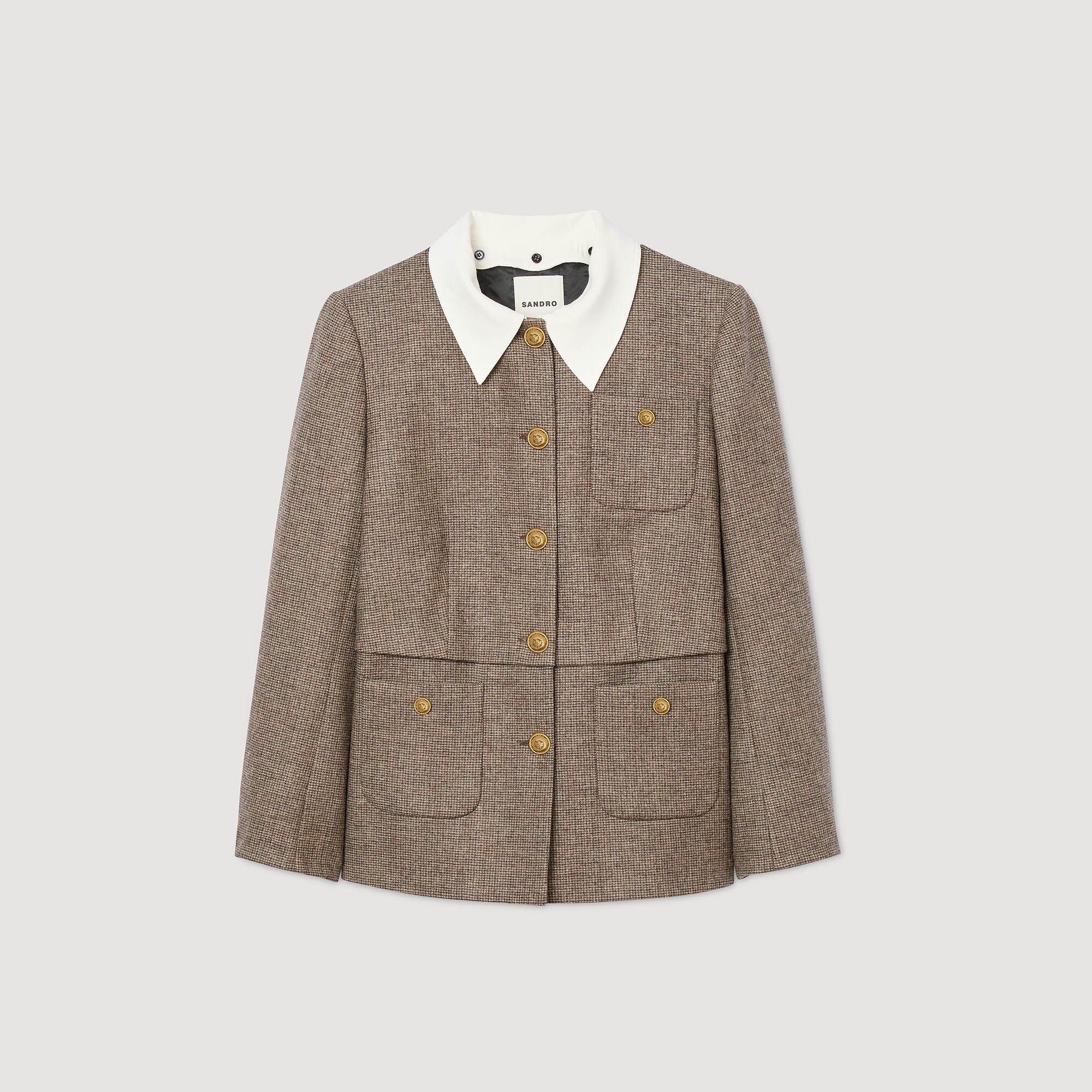 Veste de tailleur pied-de-coq 