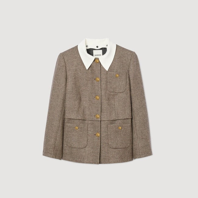 Veste de tailleur pied-de-coq 
