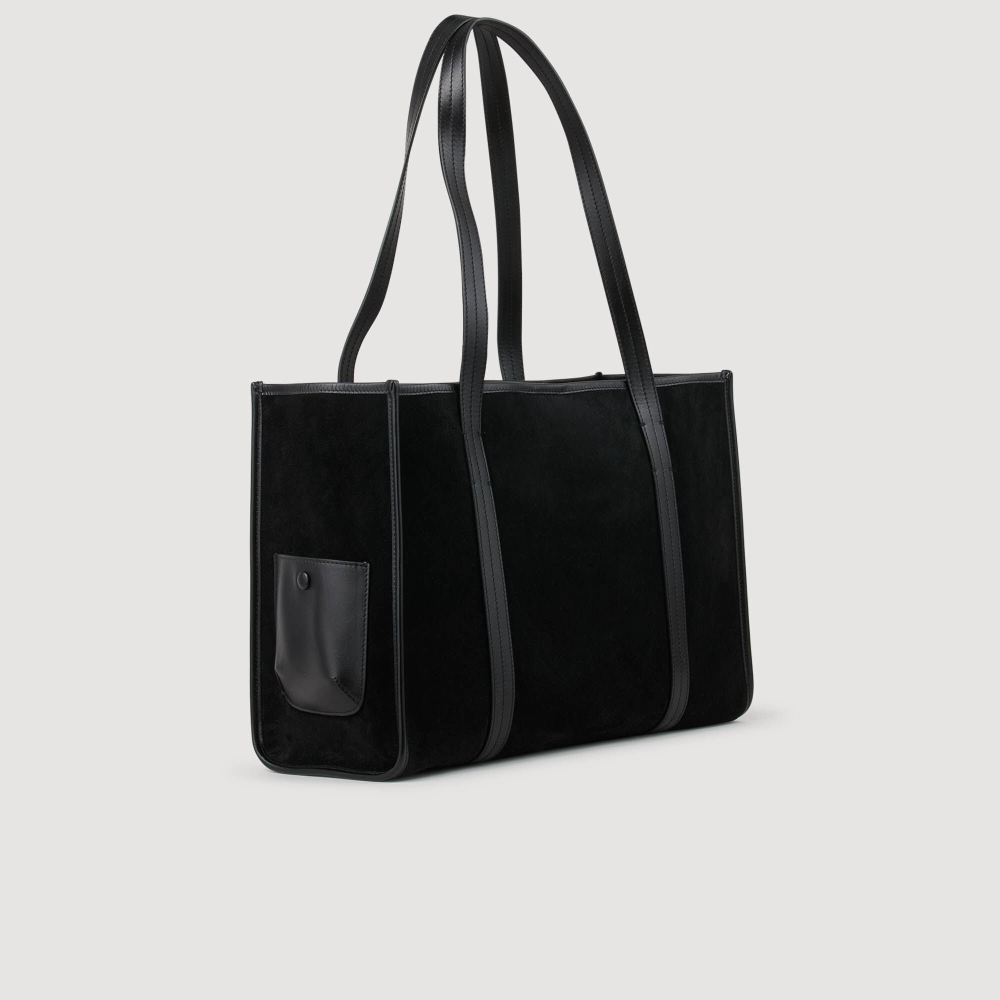 Sac cabas en suède