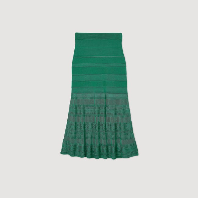 Jupe longue en maille fantaisie
