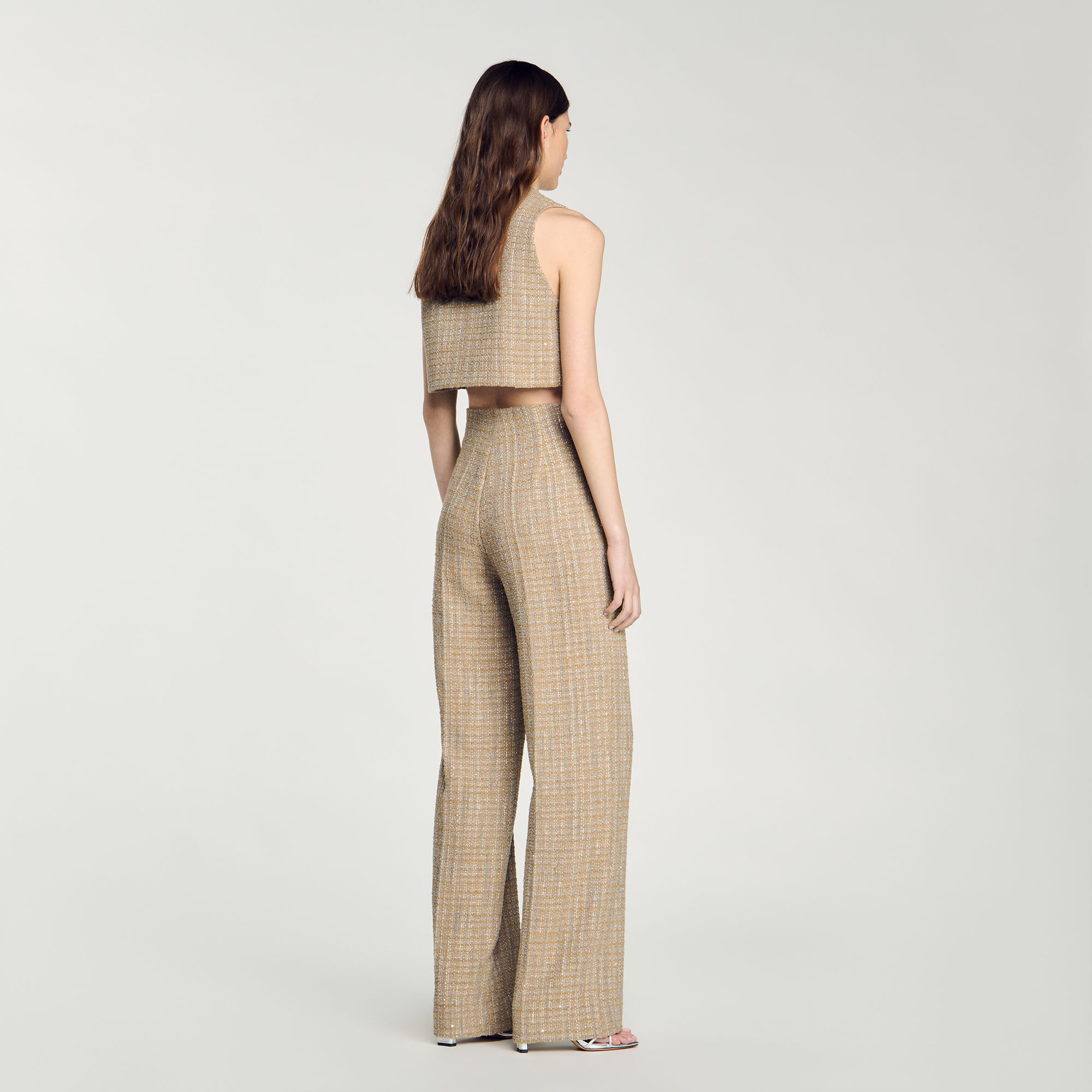 Pantalon droit à carreaux