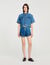 Short en denim à volants 