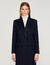 Manteau long à revers satinés