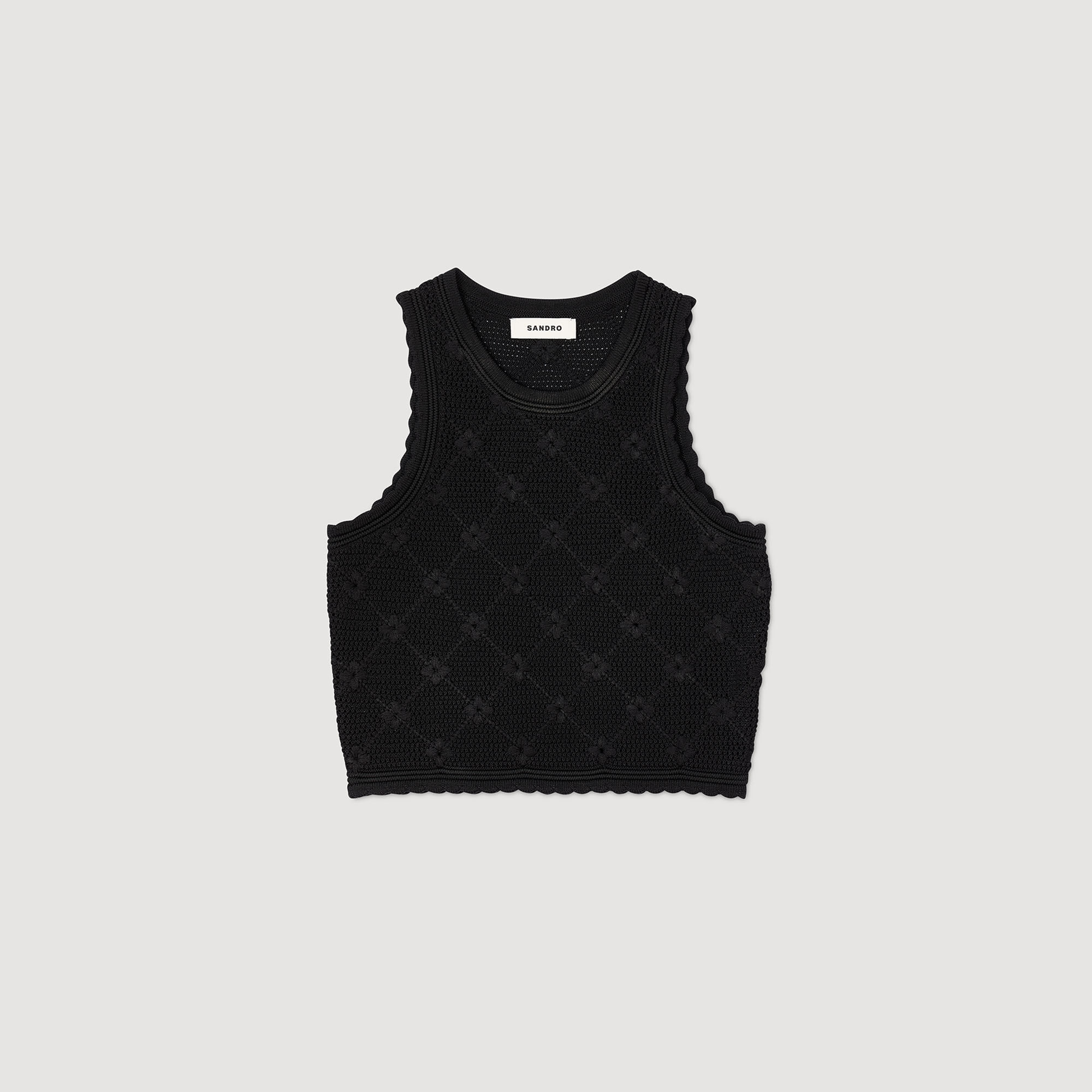 Top en maille fantaisie