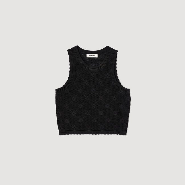 Top en maille fantaisie