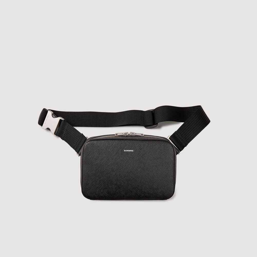 Sandro Kleine Tasche aus rekonstituiertes Leder – Schwarz – Ansicht 7