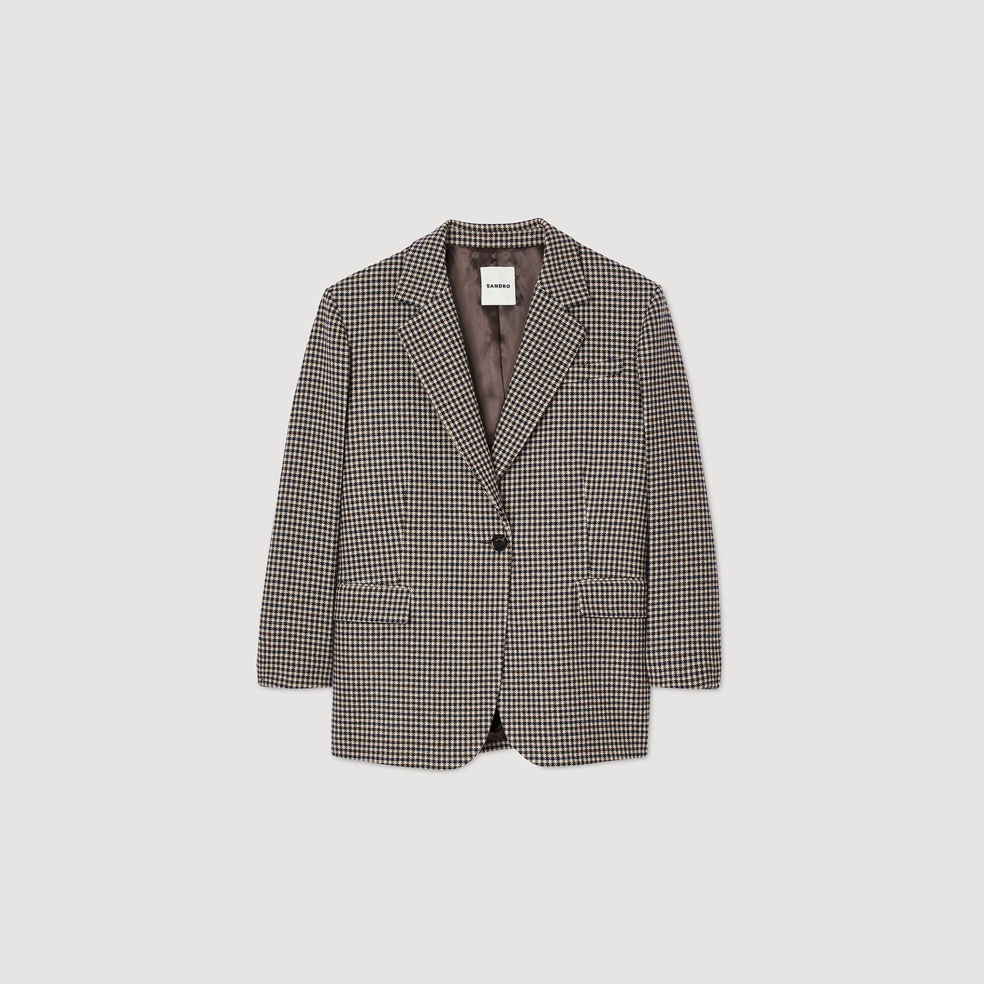 Veste pied de poule sandro on sale