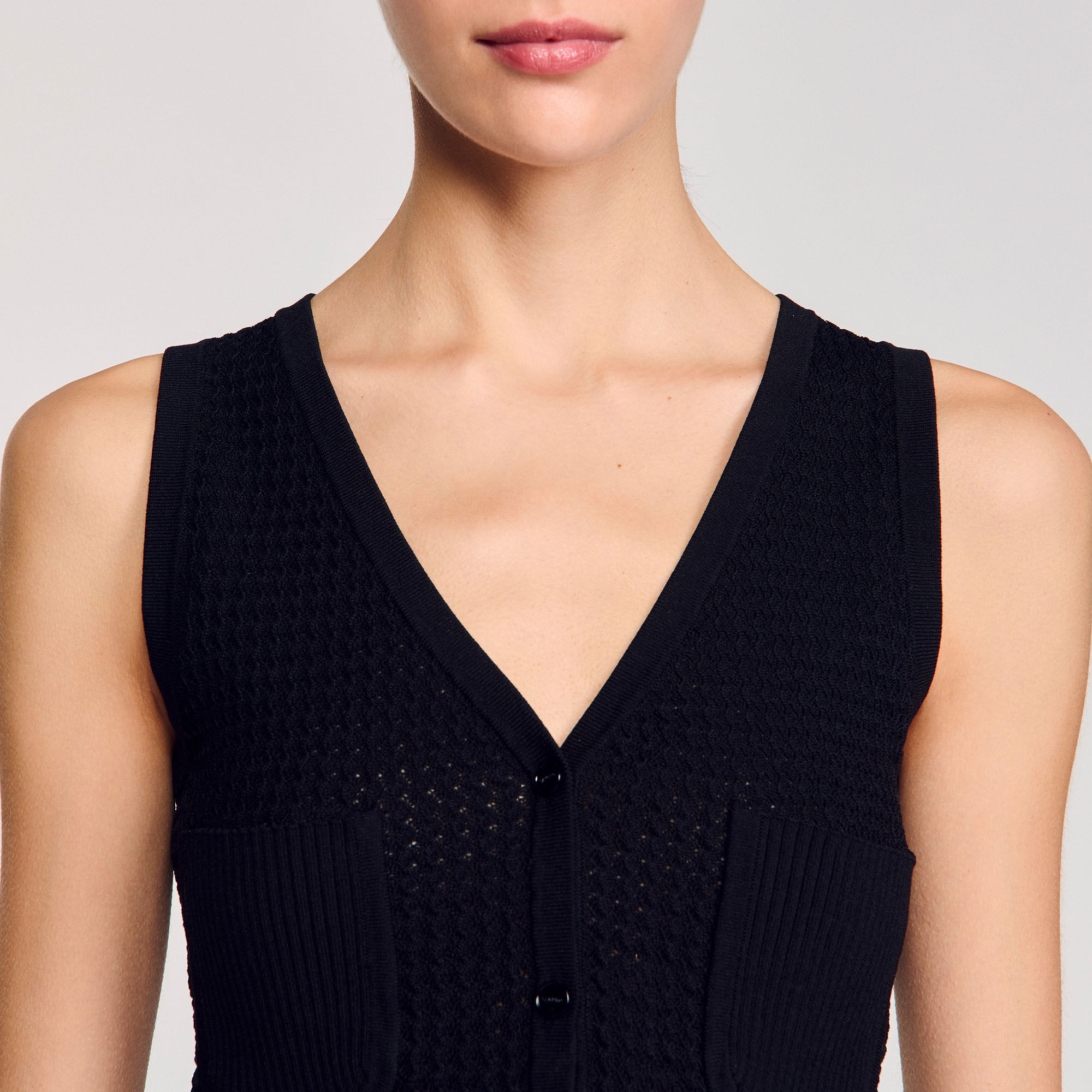 Gilet en maille fantaisie