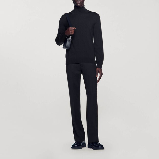 Pull à col roulé en laine Homme