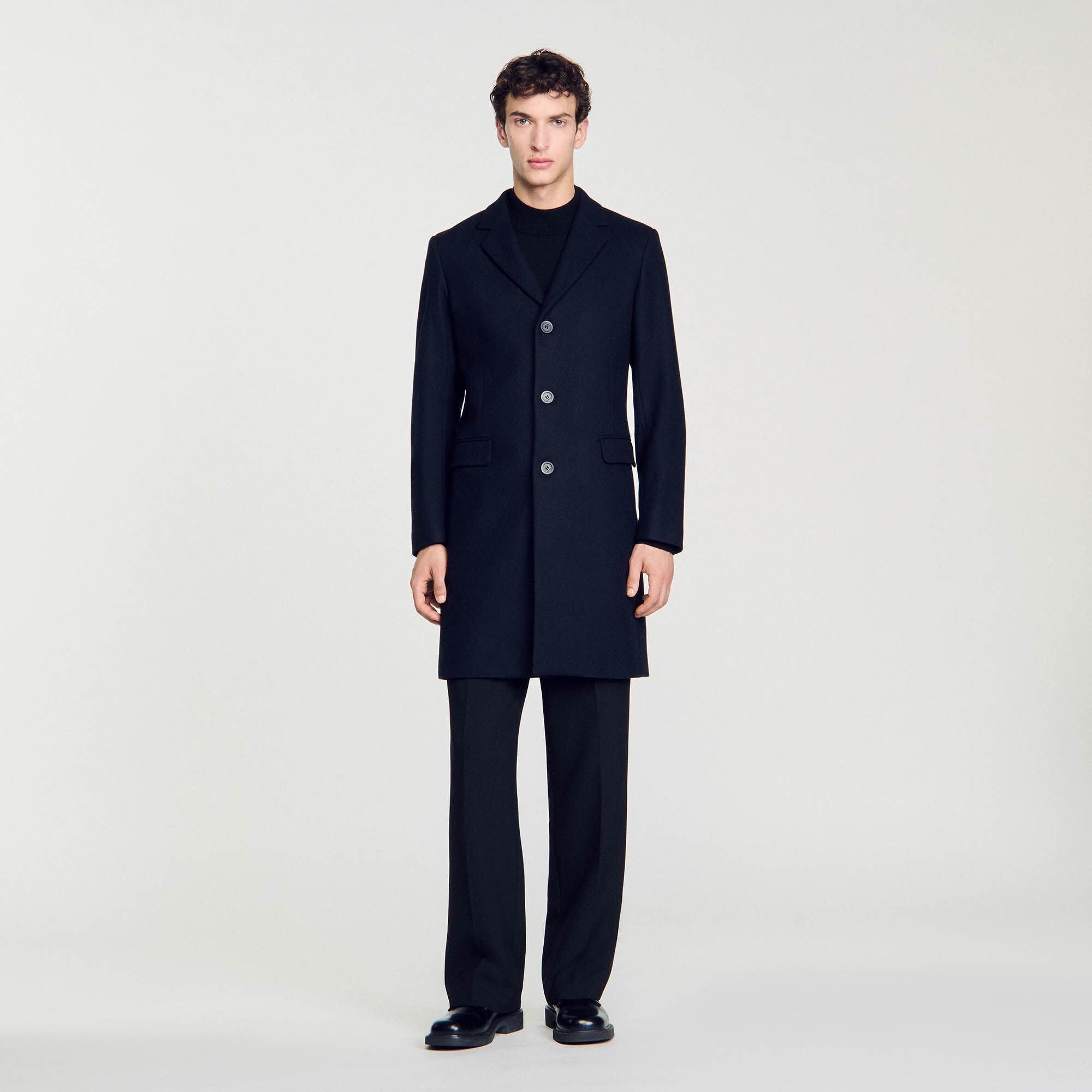 Manteau en laine et cachemire