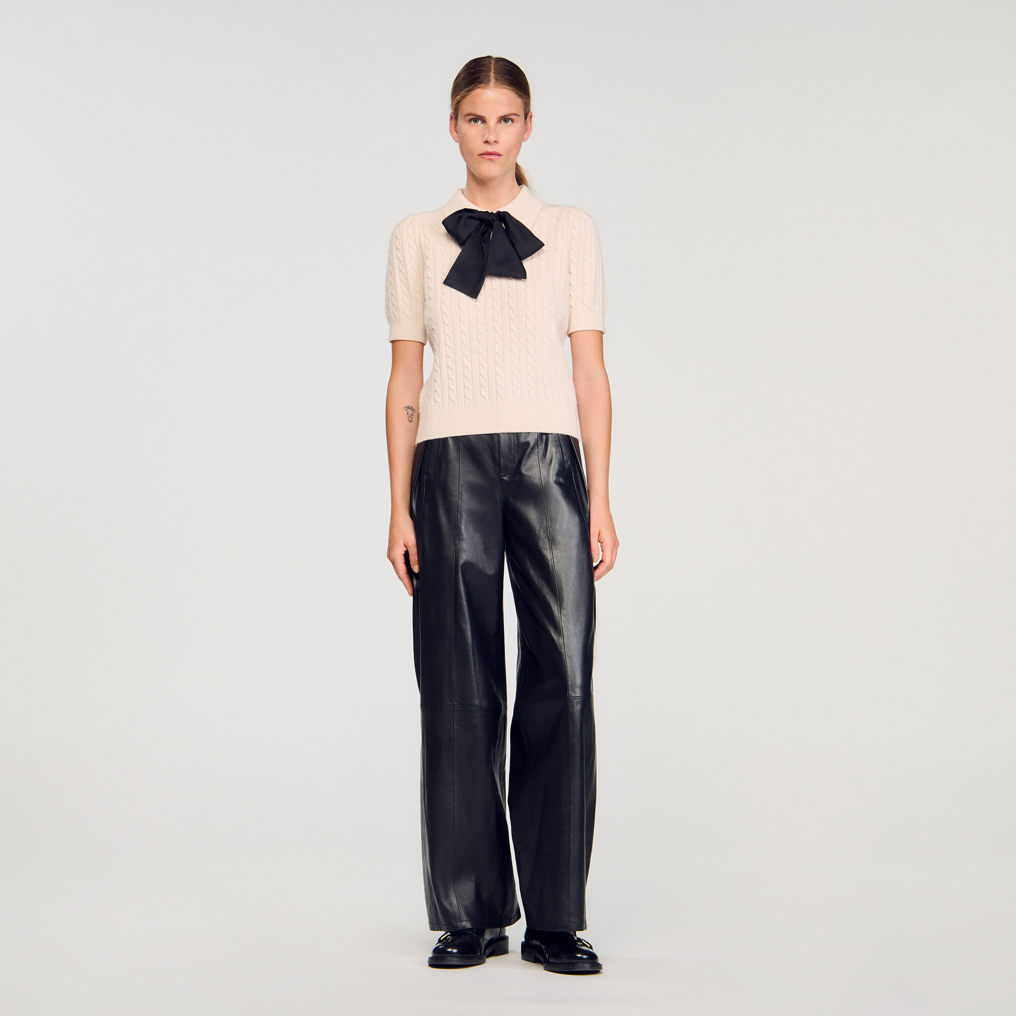 Pull en maille à col polo