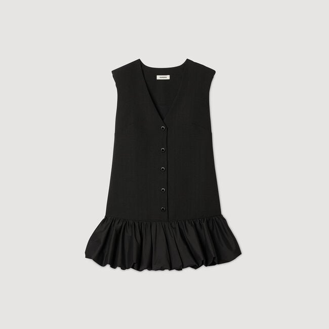 Robe courte de tailleur à volant 