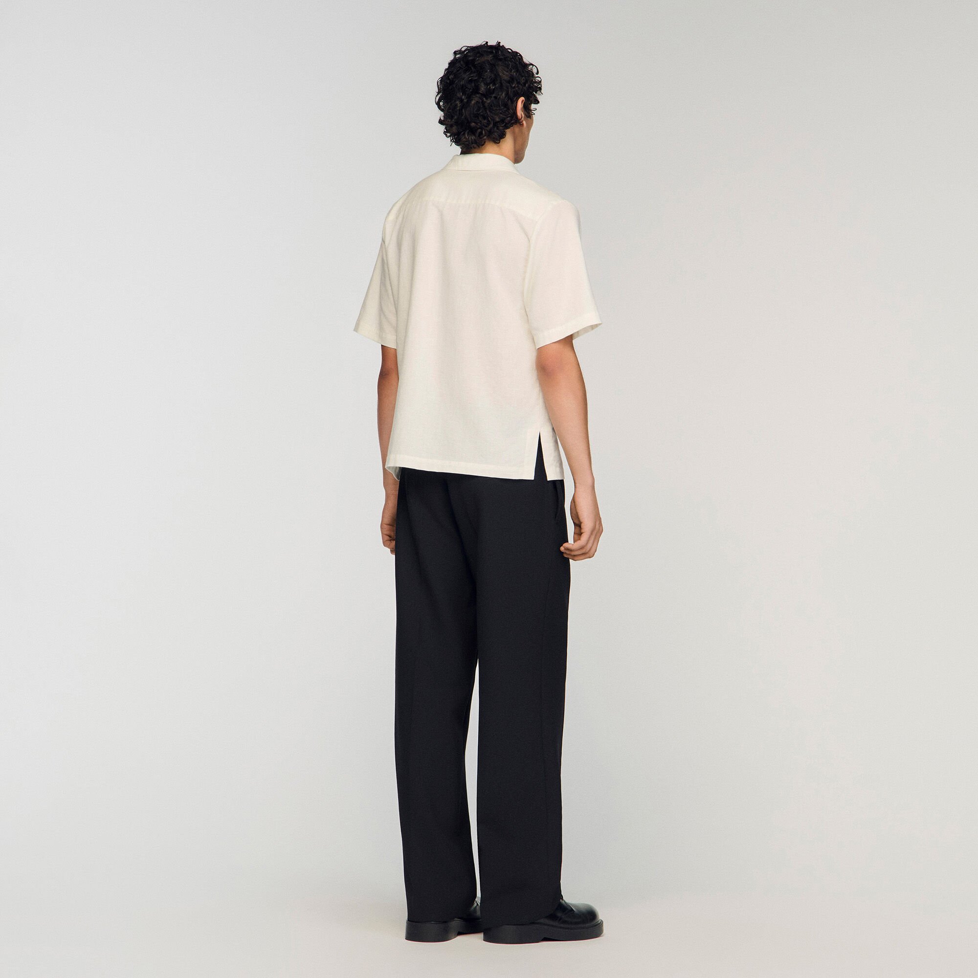 Chemise en coton et lin