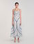 Robe longue à imprimé spirales