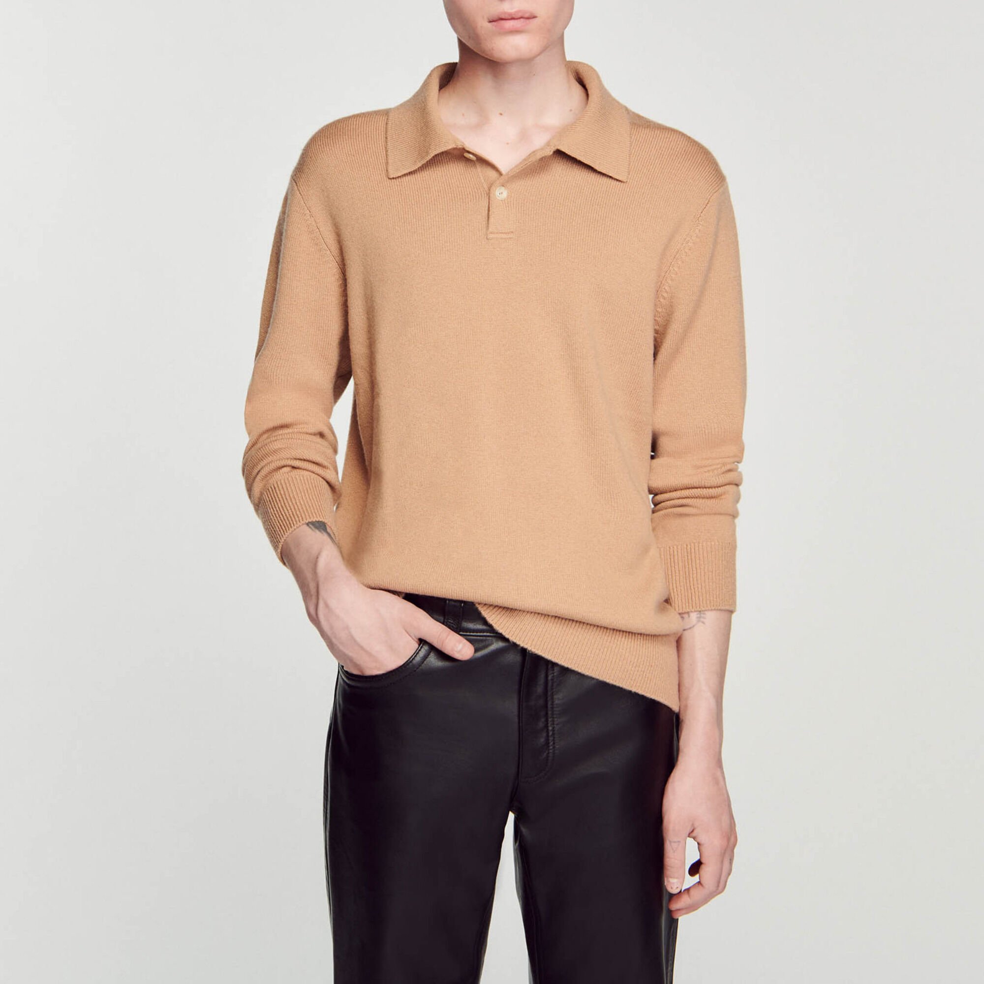 Polo en laine et cachemire
