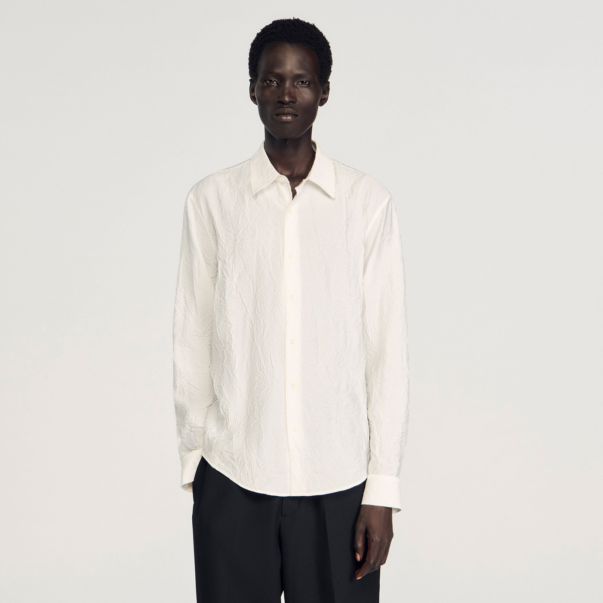 Chemise effet froissé