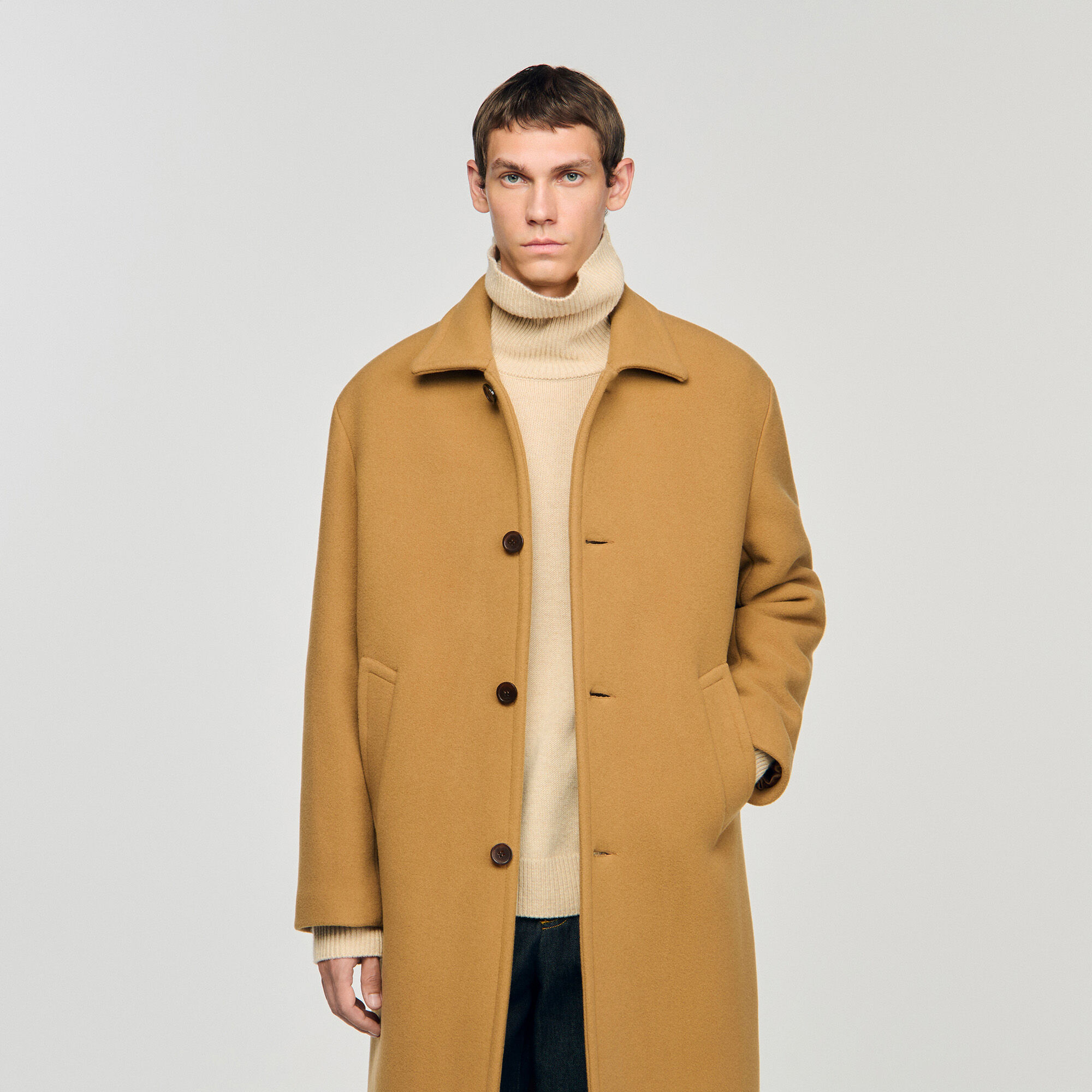 Manteau en laine et cachemire