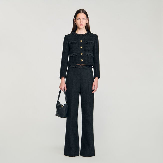 Pantalon de tailleur en tweed