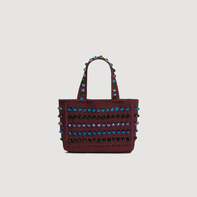 Sac en maille crochet perl&eacute;