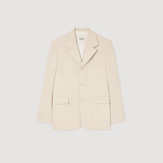 Veste de costume oversize en laine