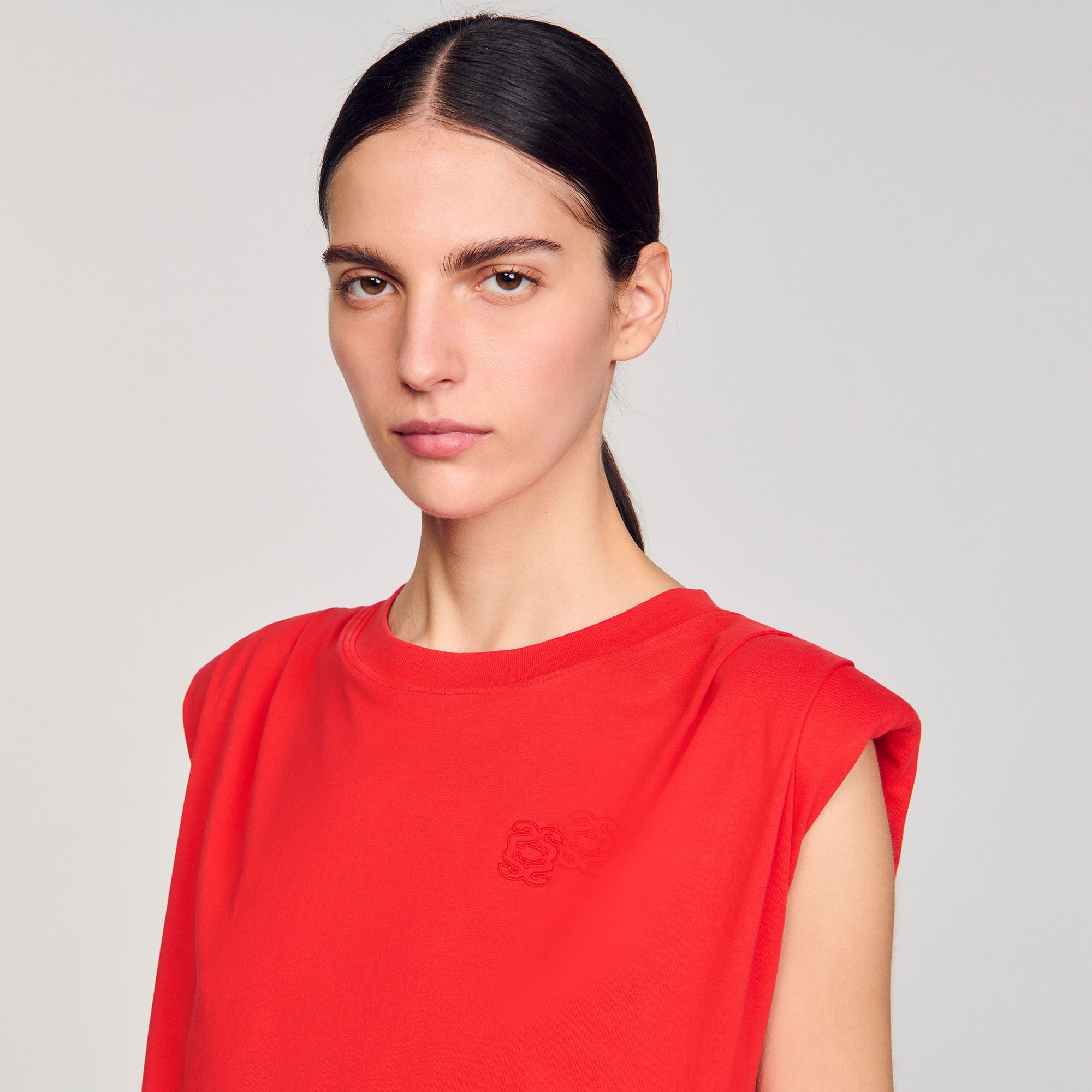 T-shirt court drapé