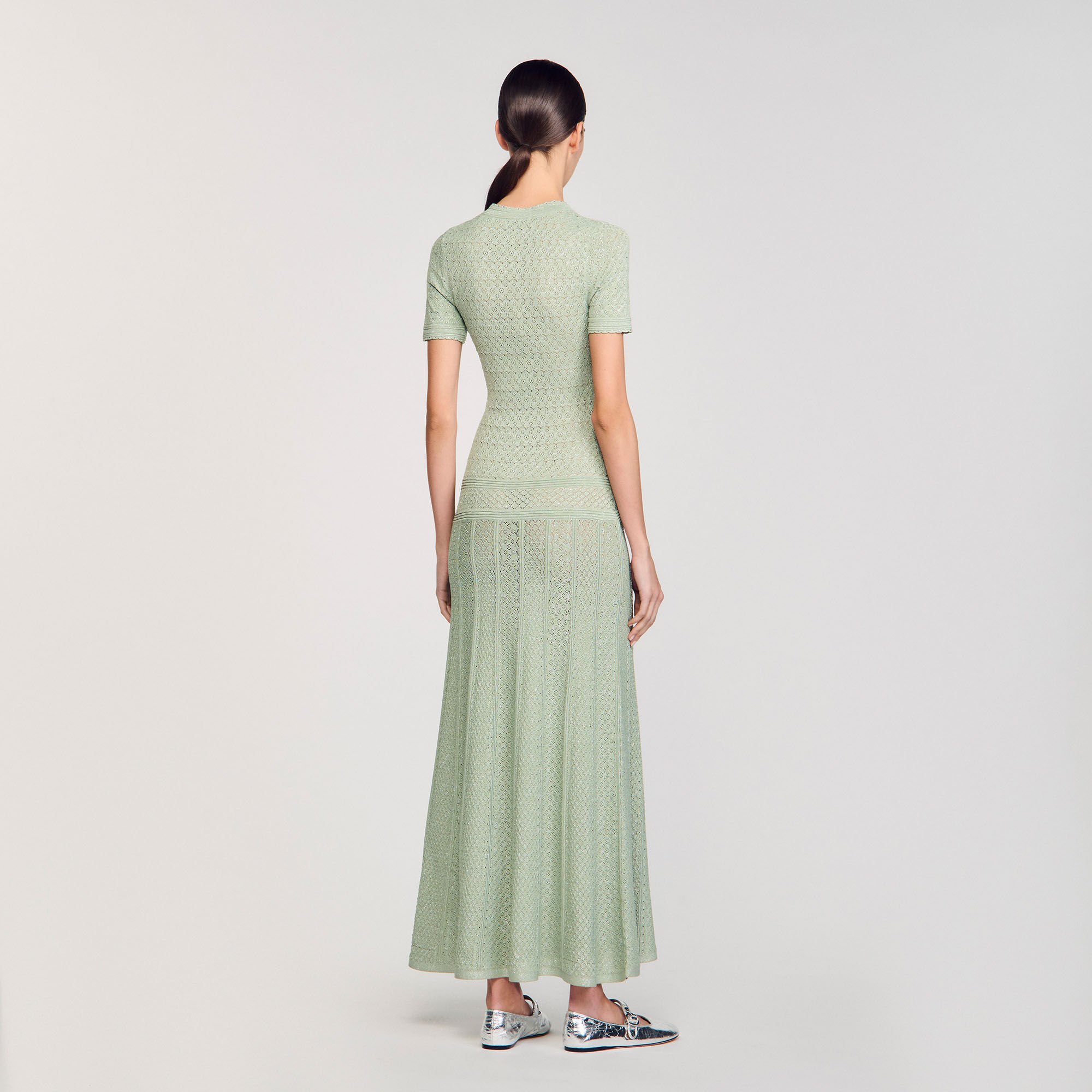 Robe longue en maille 