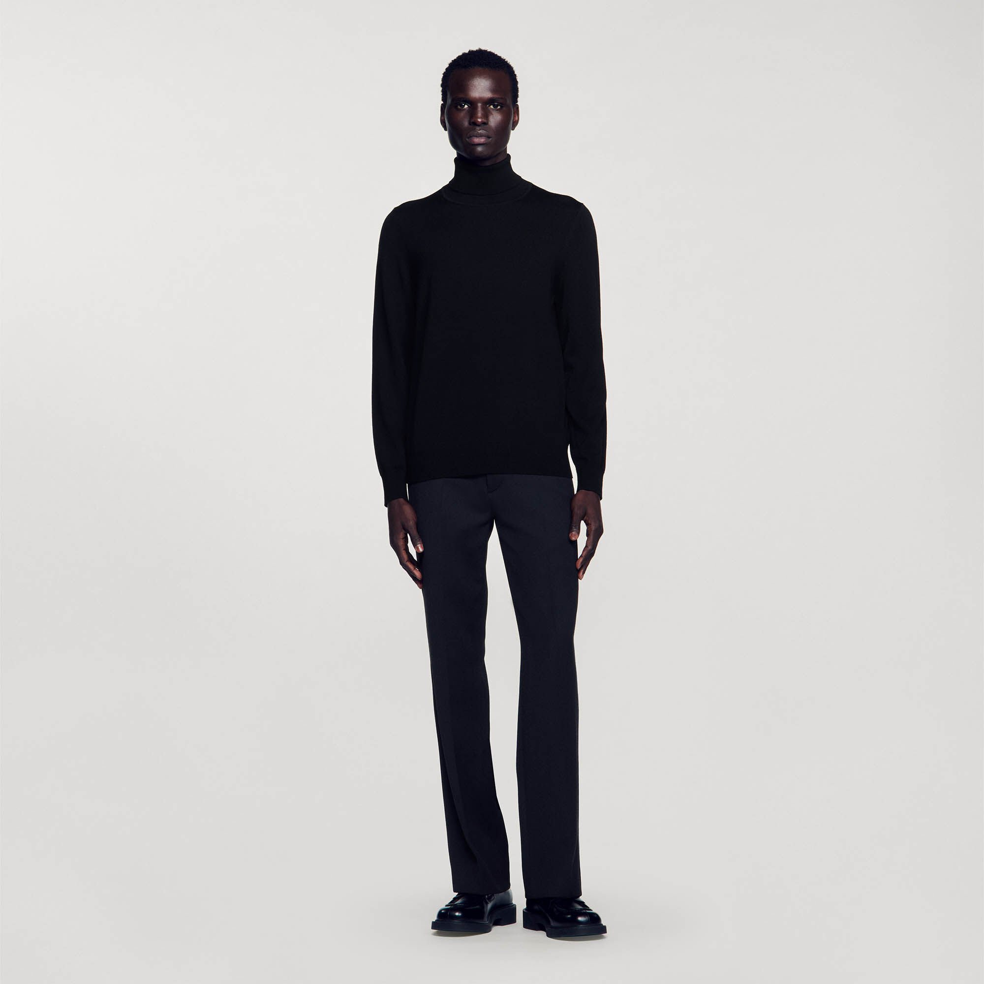 Pull à col roulé en laine Homme