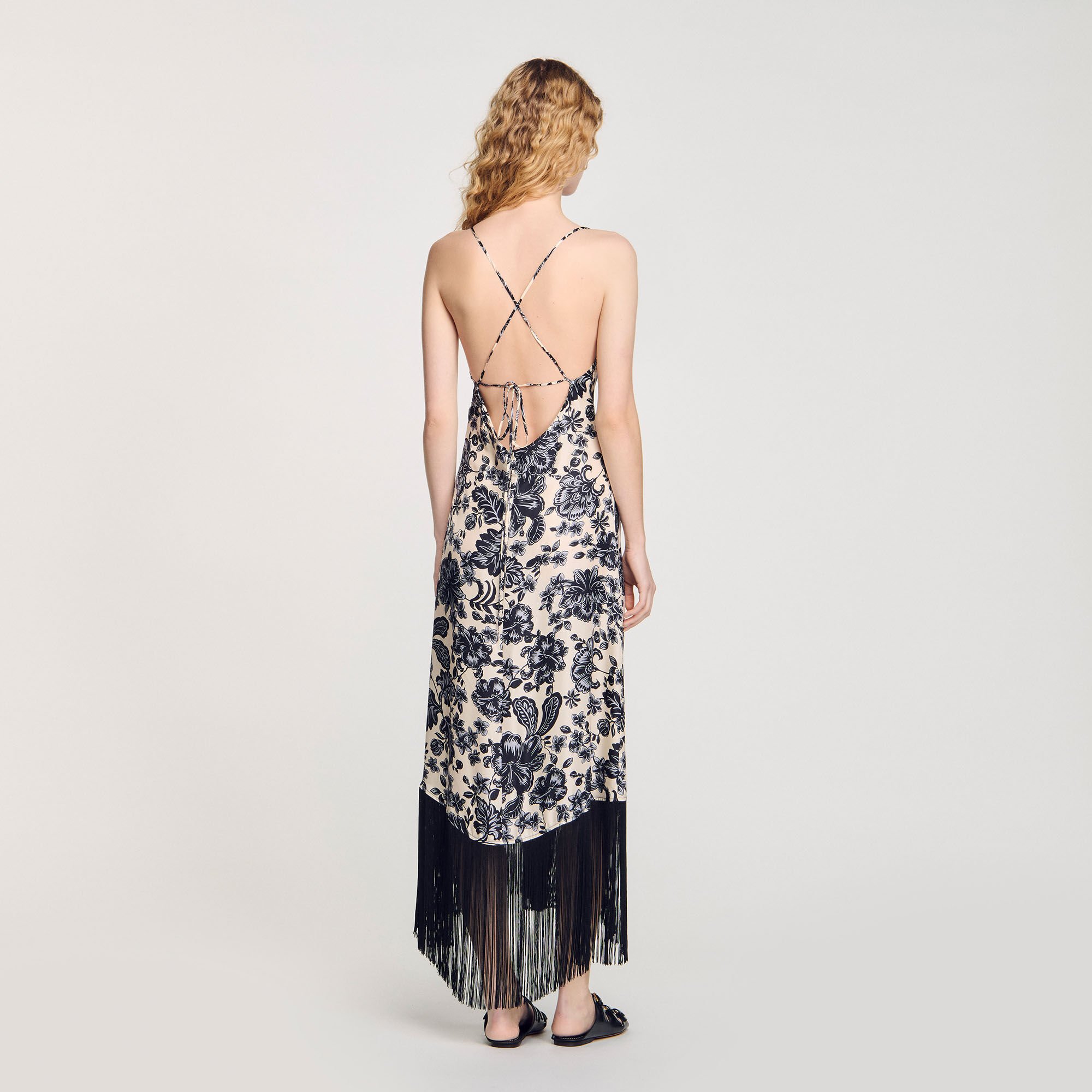 Robe longue à imprimé fleuri hawaïen