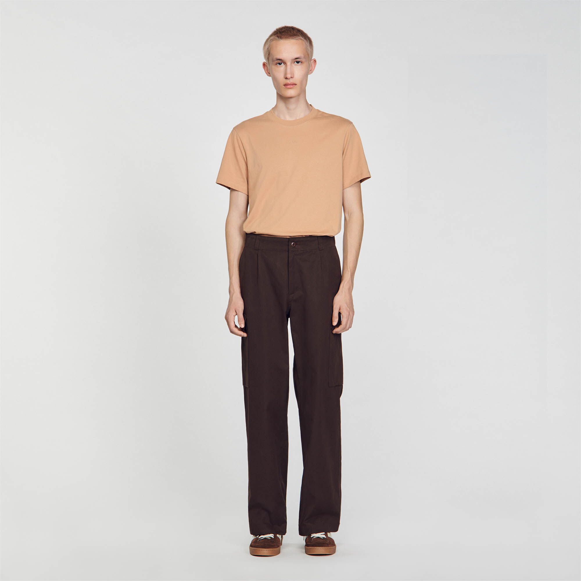 Pantalon cargo marron pour homme Sandro Paris