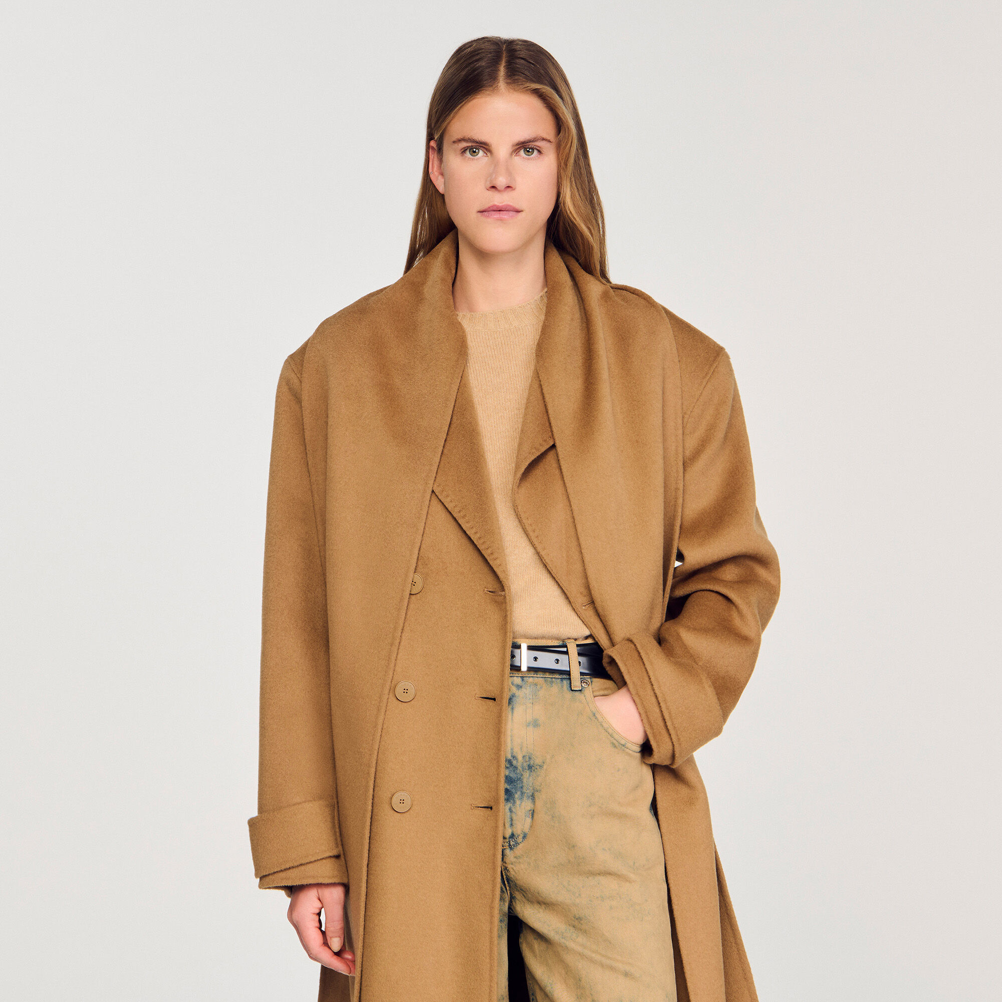 Manteau oversize en laine