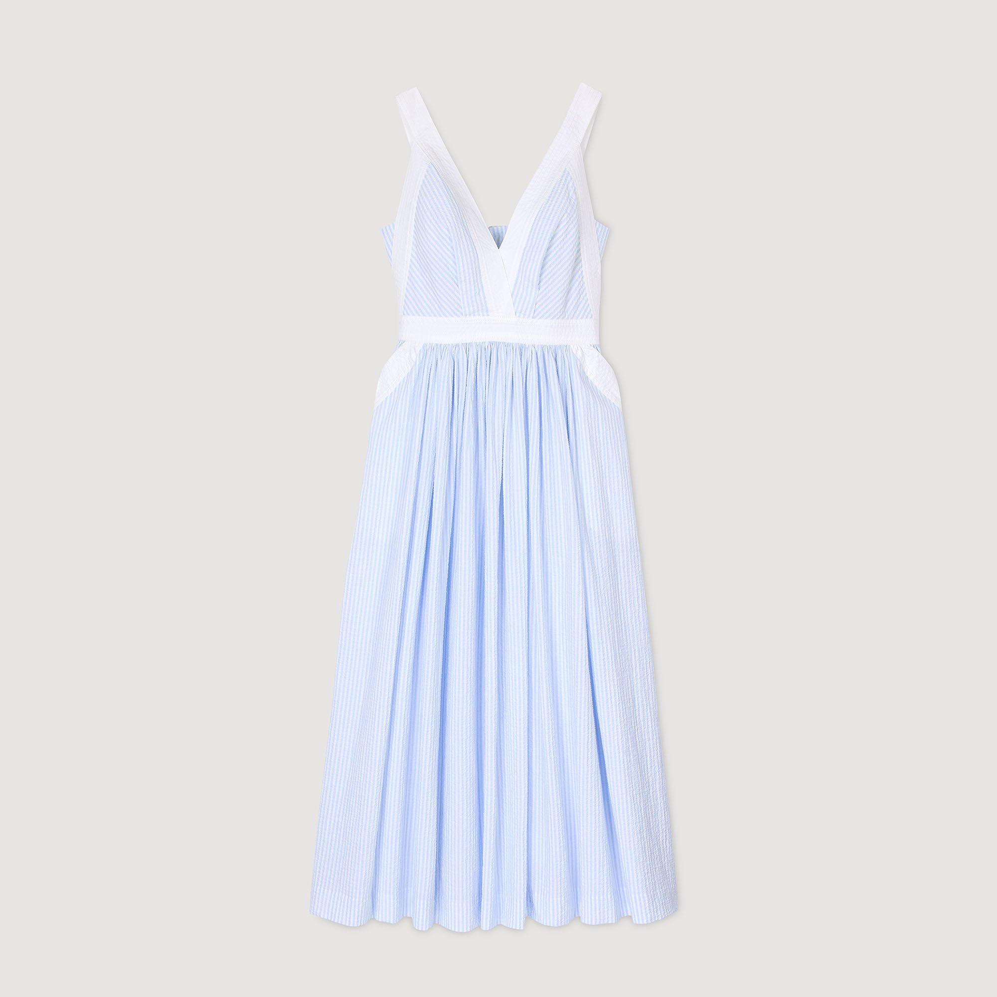 Robe longue à rayures