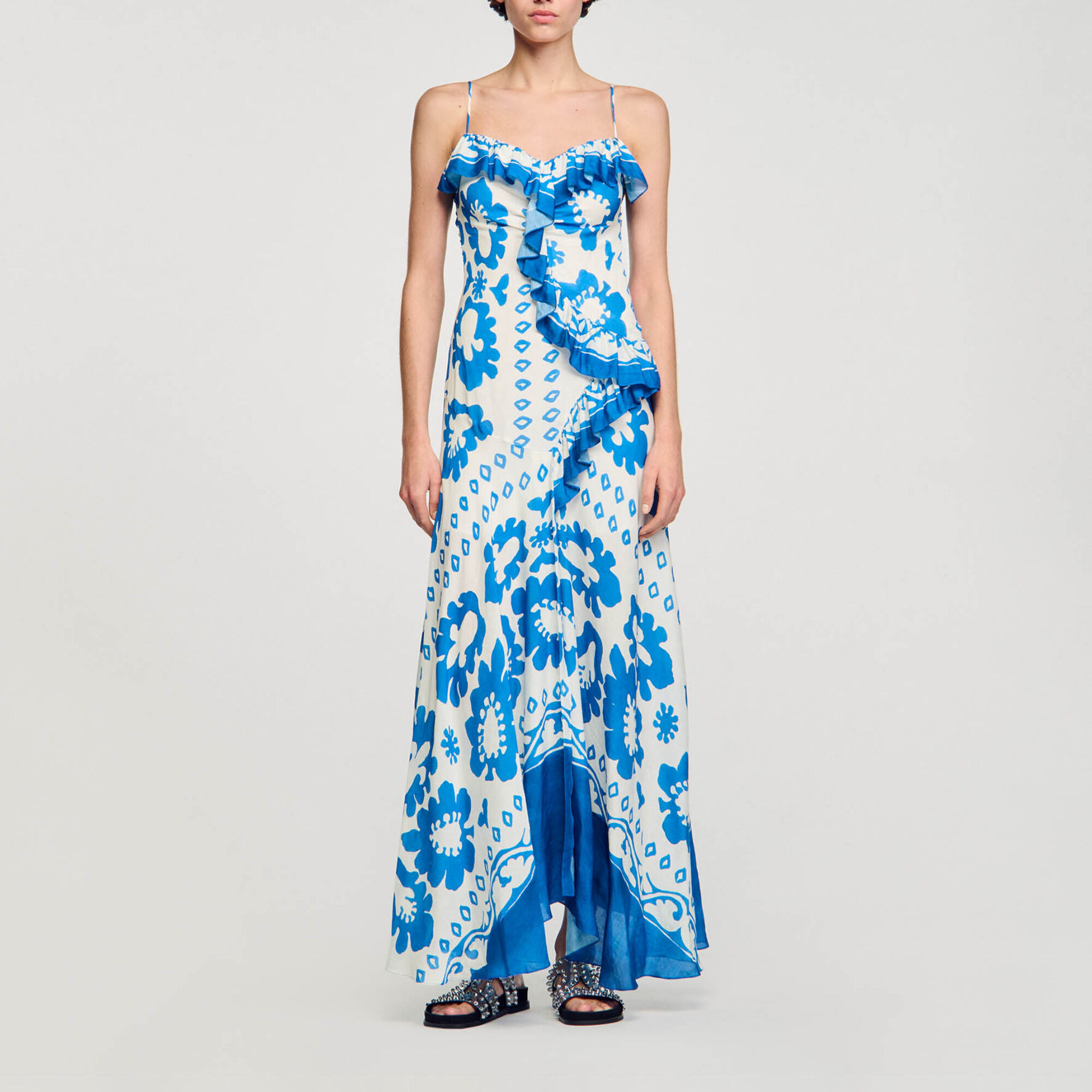 Robe imprimée à volants