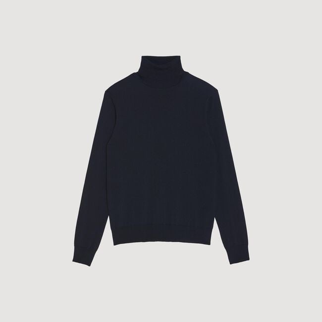 Pull à col roulé en laine Homme