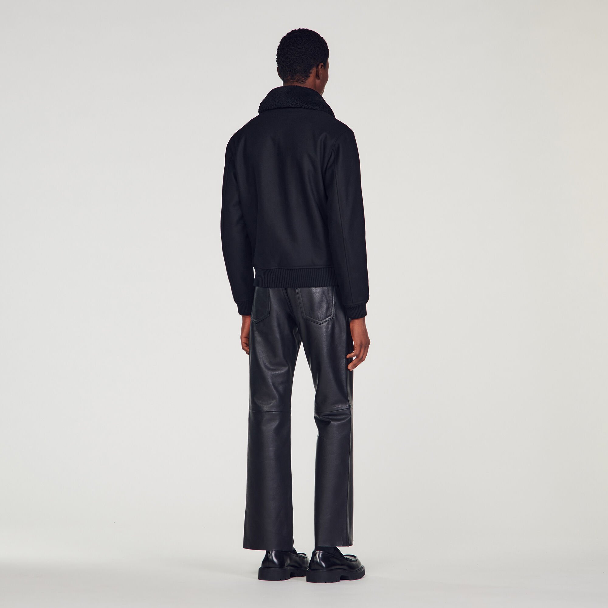 Blouson aviateur col mouton