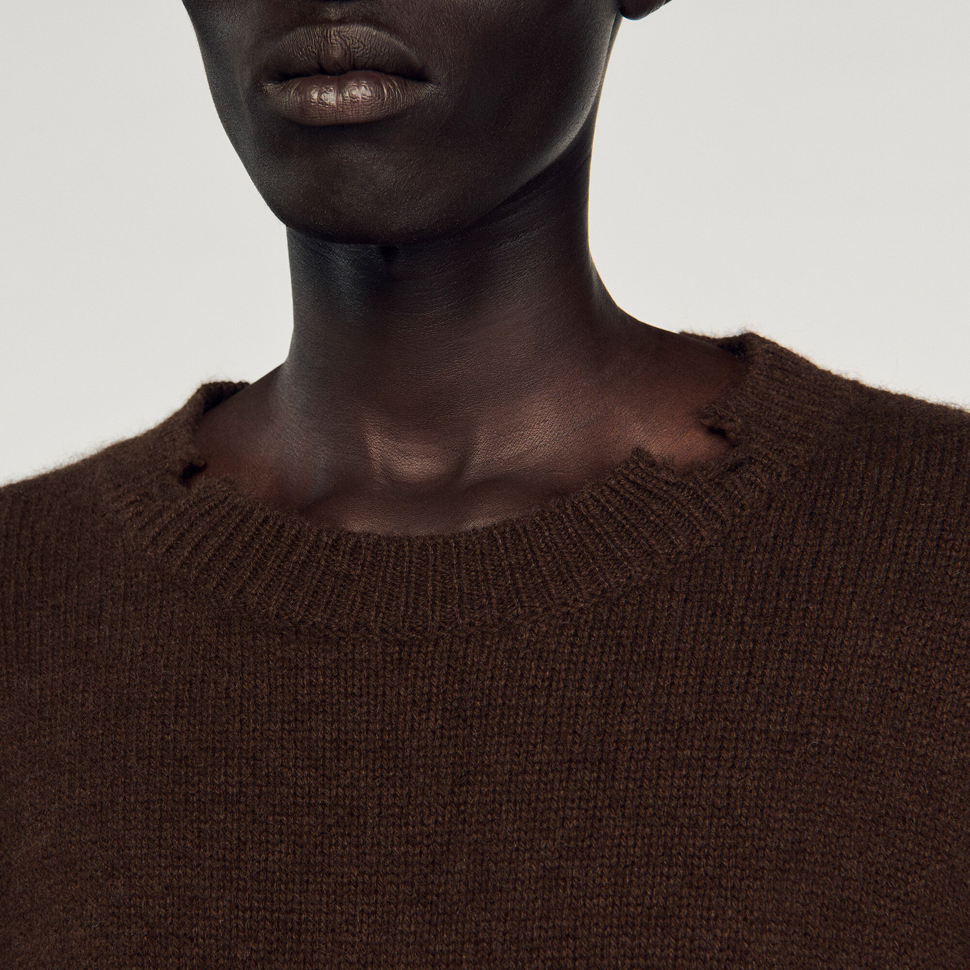Pull en laine effet destroyed