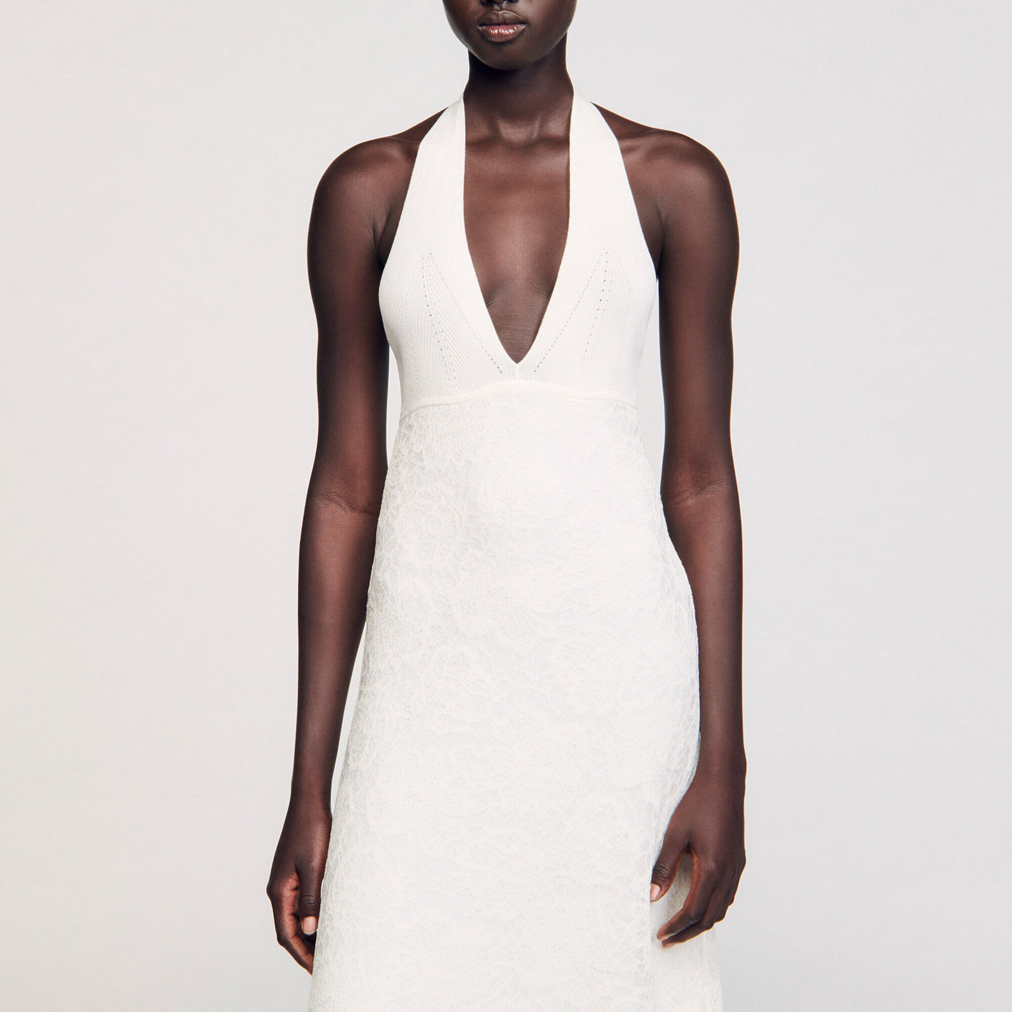 Robe longue en maille