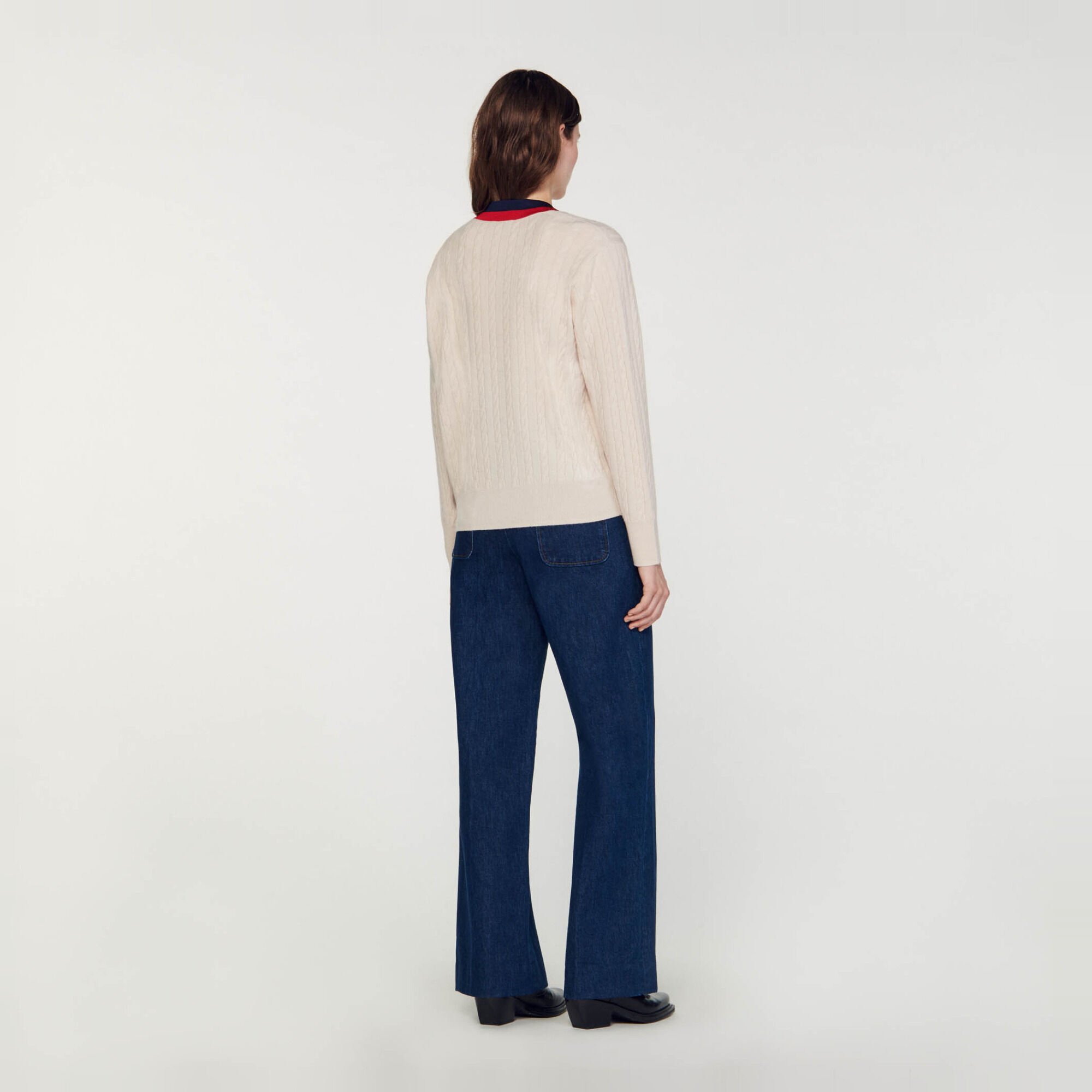 Pull en maille câblée