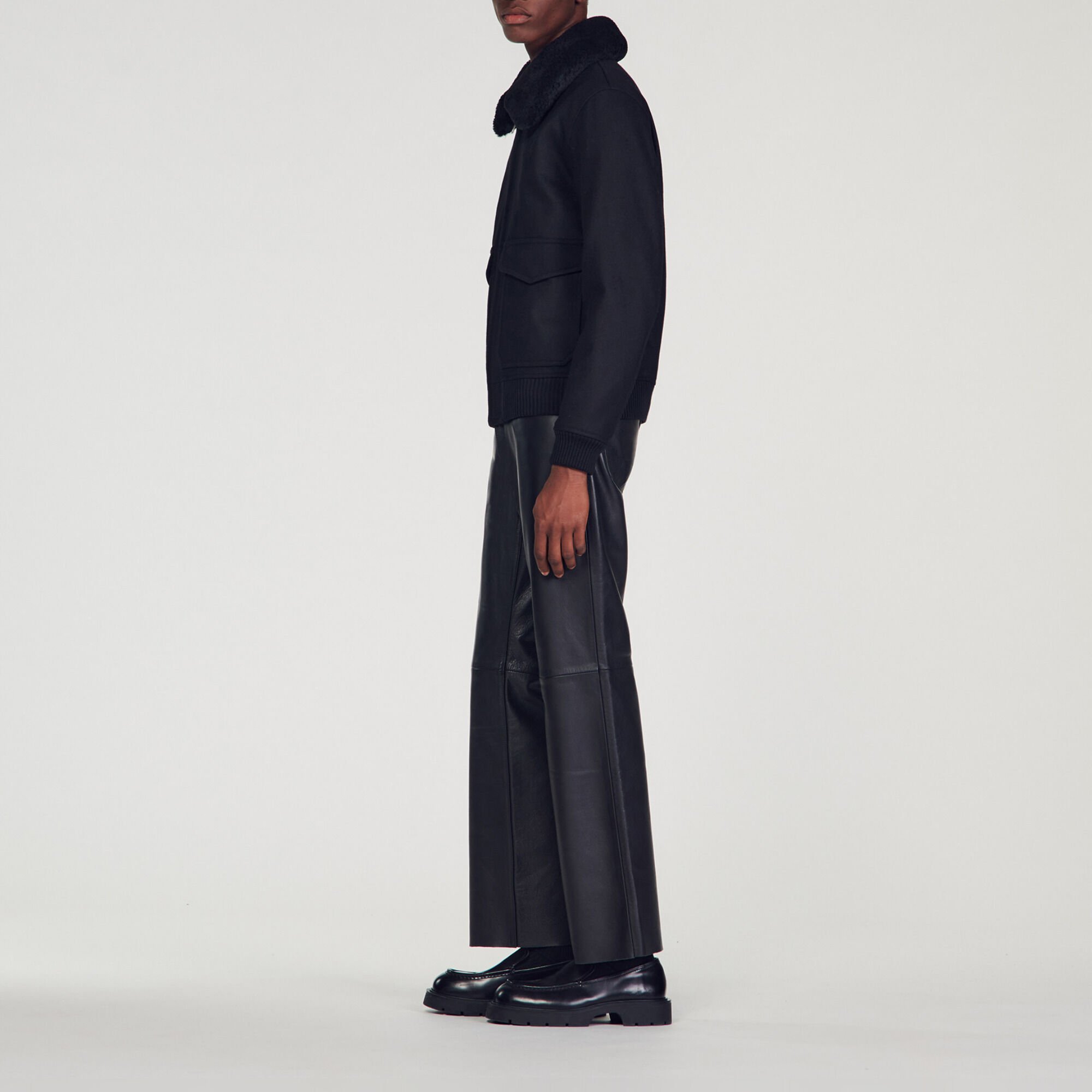 Blouson aviateur col mouton