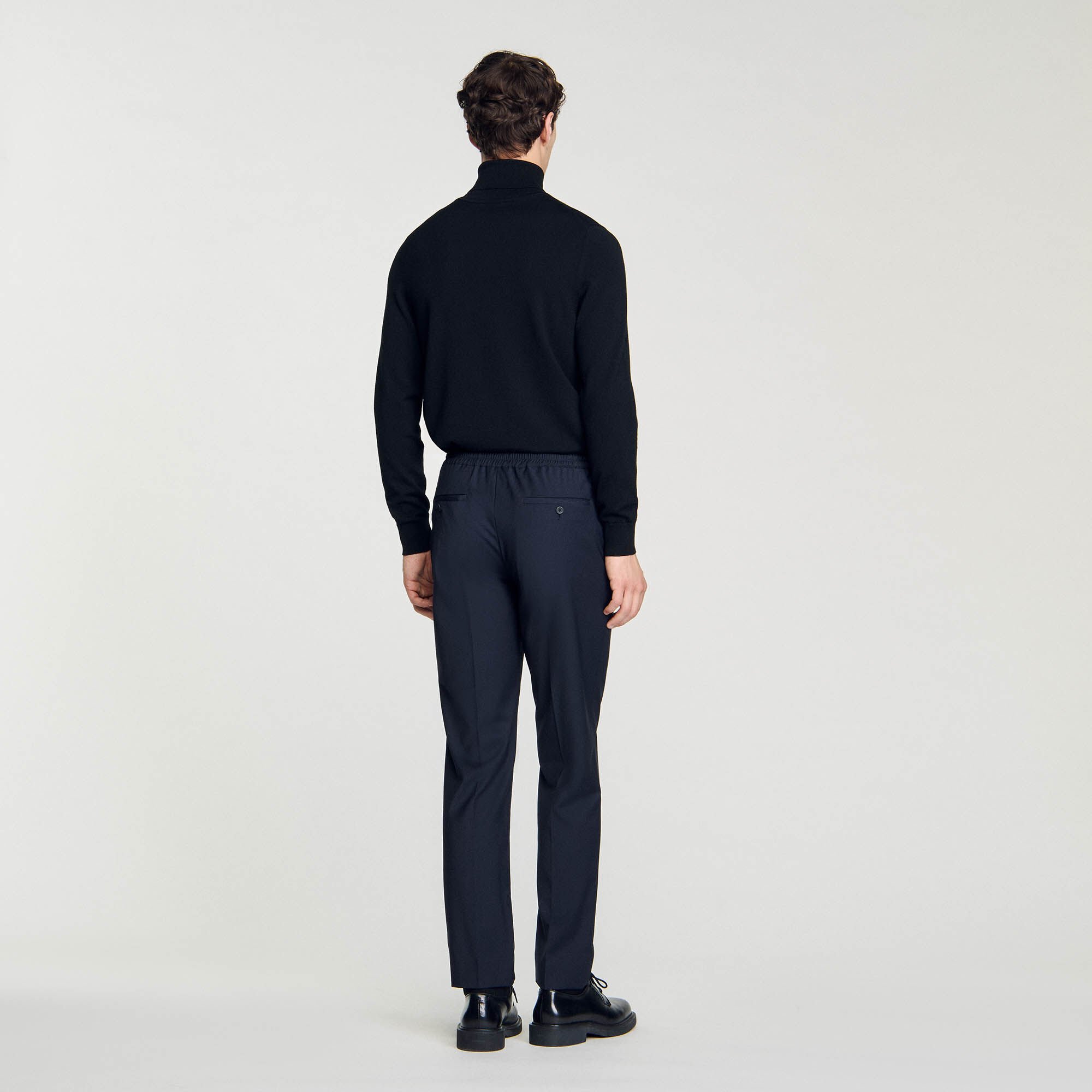Pantalon droit élastiqué