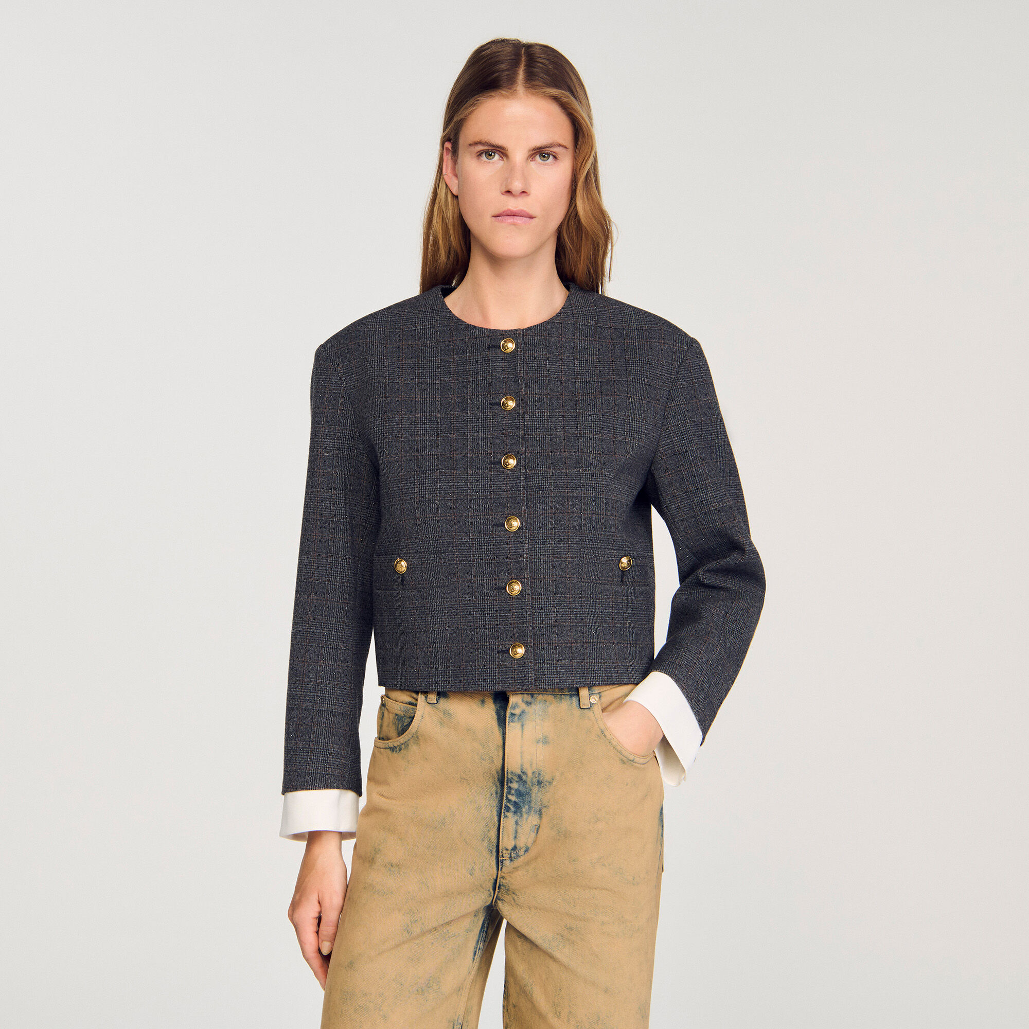 Veste de tailleur strassée