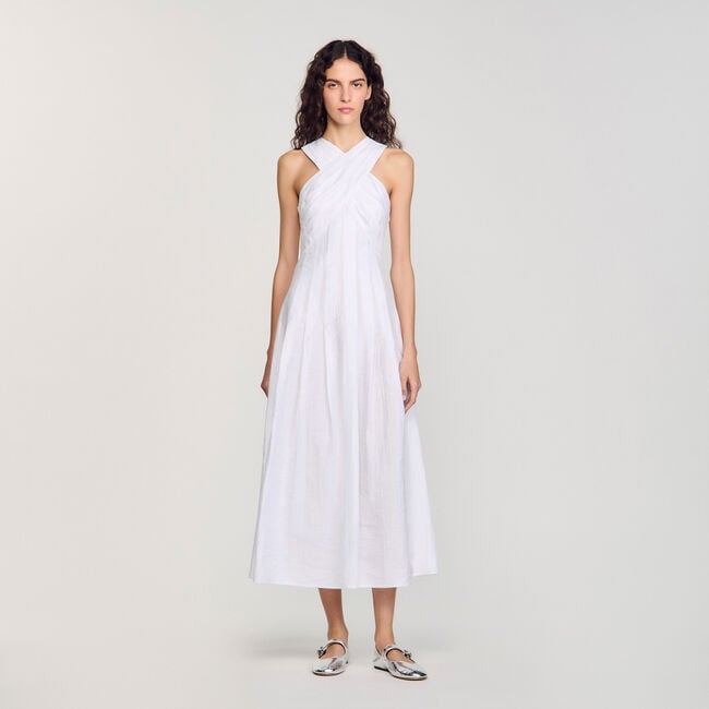 Robe longue croisée