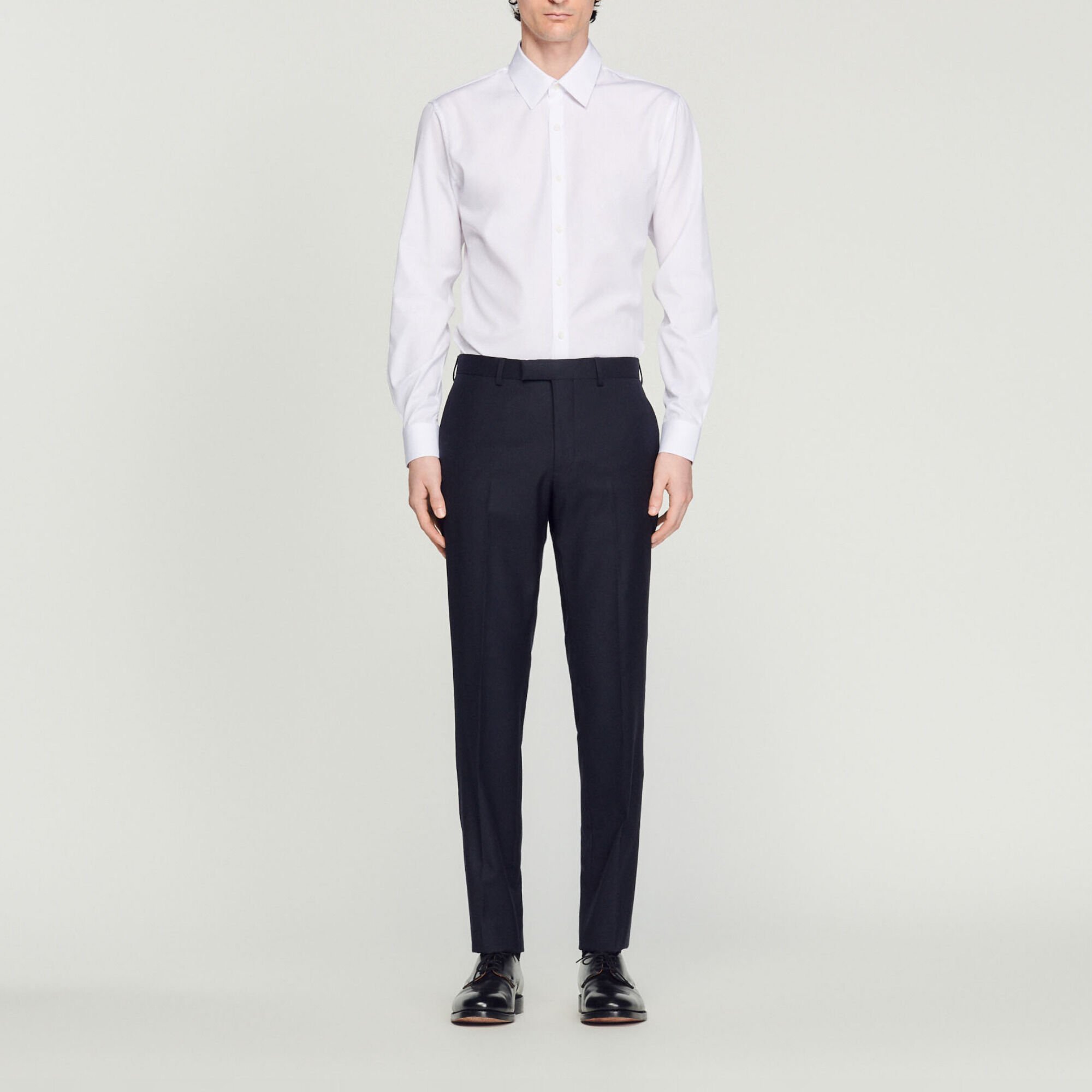 Pantalon de costume en laine stretch