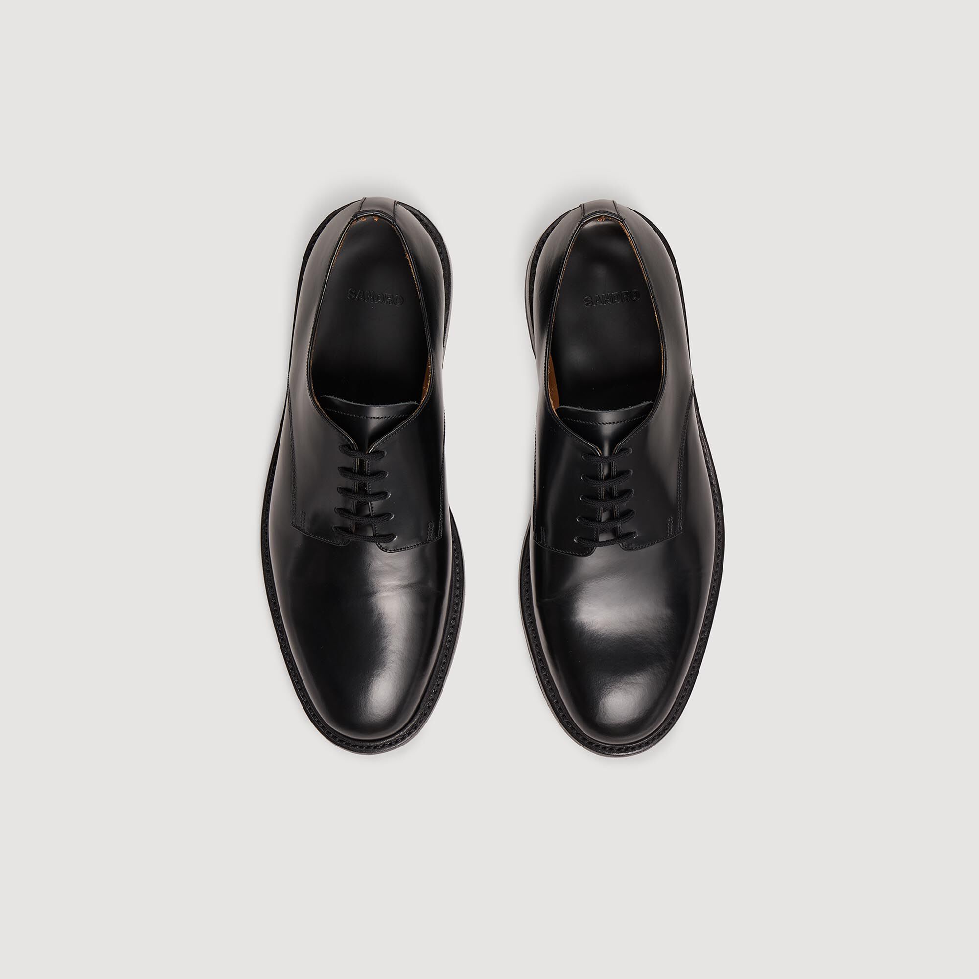 Derbies en cuir glacé