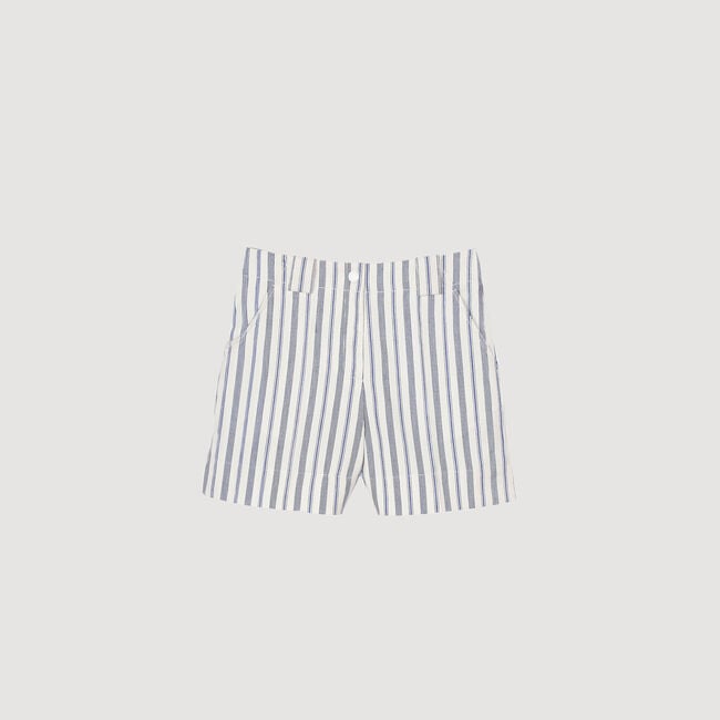 Short à rayures